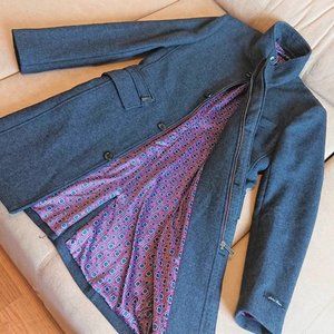 Ted Baker Charcoal/Dark Grey Pea Coat Men Size 2